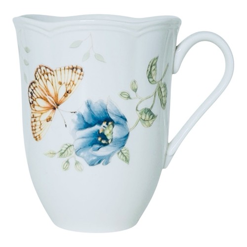 VTG Lenox BUTTERFLY MEADOW Fritillary Flowers Nature Porcelain 12 OZ Mug NEW
