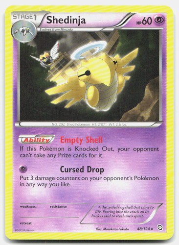 Dragons Exalted Shedinja 48/124 Moderately Played Pokemon R Tcg Card