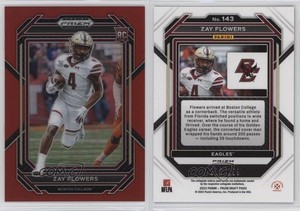 2023 Panini Prizm Draft Picks Red Prizm /299 Zay Flowers #143 Rookie RC