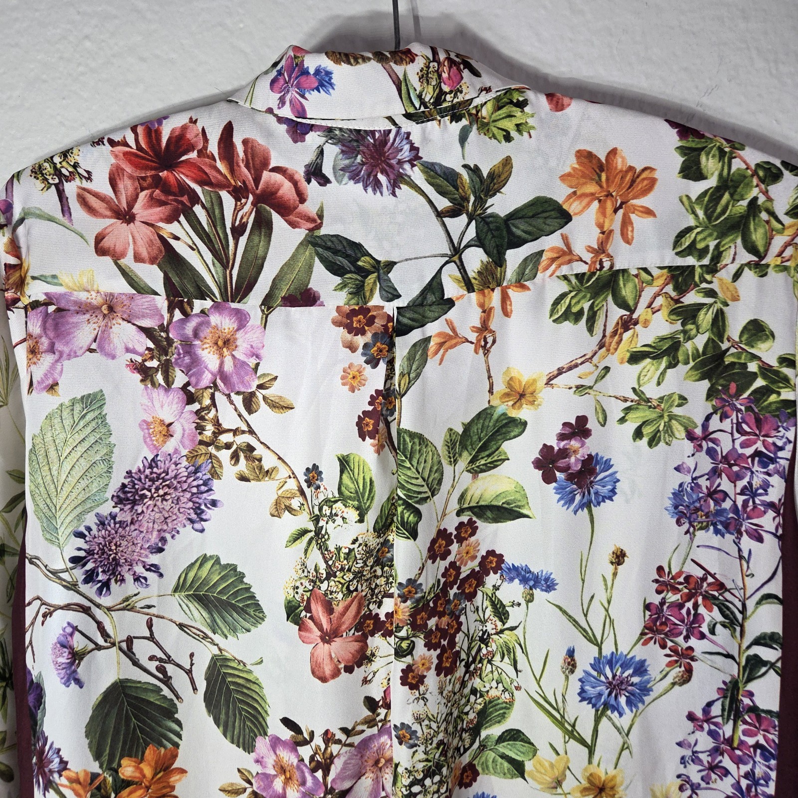 ZARA Basic White Floral Button Front Blouse Top S… - image 10