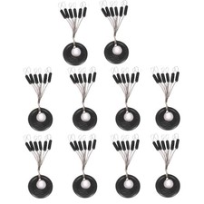 10pcs Fishing Stoppers Black Rubber Stopper Fishing Space Beans Carp Fishin IAZU