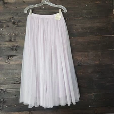 altar'd state Tulle Mesh Maxi Skirt Small Lilac Fairycore Romantic Ballet NWT