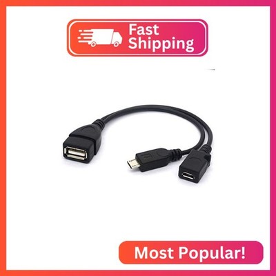 BSHTU Micro USB Splitter Cable OTG Power Enhancer Cord USB 2.0 A Female to Micro