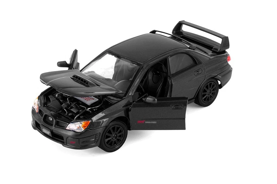 2006 Subaru Impreza WRX STI 1/24 Scale Diecast Model - SHOWCASTS - BLACK w/ BOX - Image 4 of 4