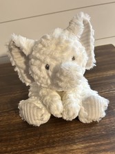 Mary Meyer Baby Afrique Elephant Lovey Security Toy 12" Plush White Gray Flat