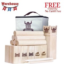 Kubb Yard Game Set - Backyard Size - Kuub Viking Chess Outdoor Game