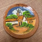 Hand-Painted Mexican Pottery Wall Plate Village Scene Decorative Art — photo 1