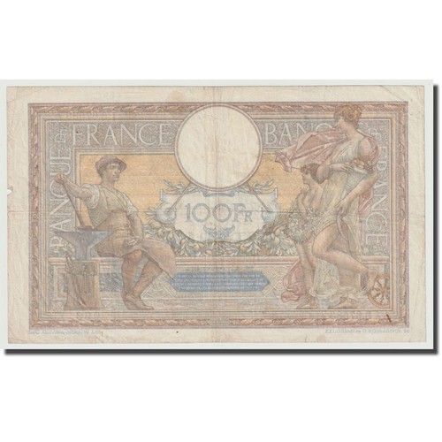 [#644570] Frankrijk, 100 Francs, Luc Olivier Merson, 1939, 1939-09-14, TB+, Faye - Afbeelding 2 van 2