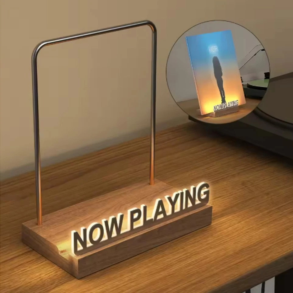Now Playing Vinyl Record Holder Light Up Acrylic Albums Record Display Stand