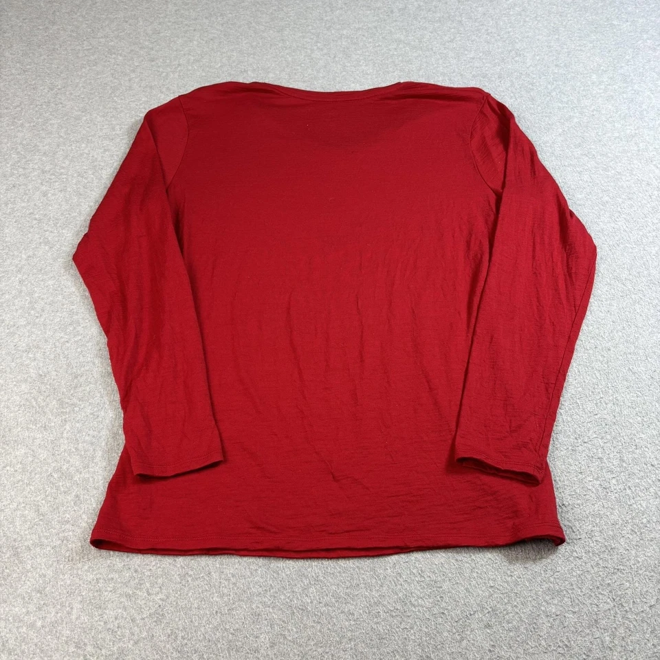 Segments Long Sleeve Shirt Womens XL Lot 2 Black Red Merino Wool Baselayer READ - Image 3 of 4