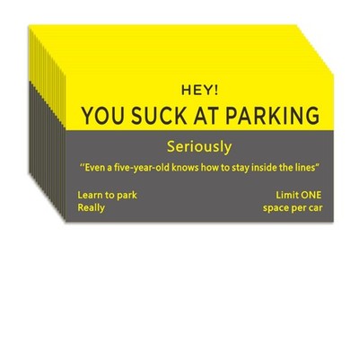 CDXHOME Bad Parking Cards - 100Pcs You Suck At Parking Cards -Funny Parking V...