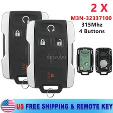 2 For 2015 2016 2017 2018 2019 2020 Chevrolet Silverado Colorado Remote Key Fob