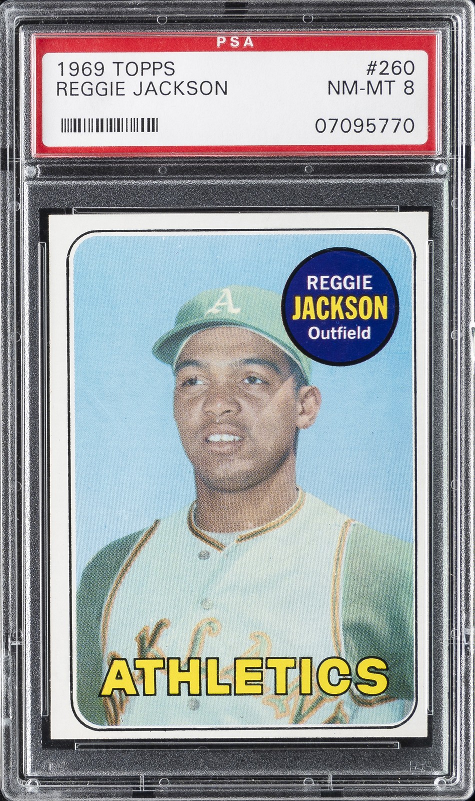 1969 TOPPS #260 REGGIE JACKSON PSA 8