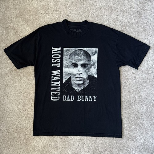 Bad Bunny Most Wanted 2024 USA Tour Dates Official Concert T-Shirt Adult Sz XL