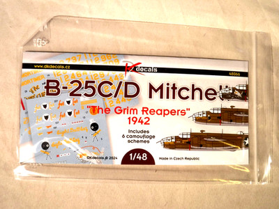 1/48 DK Decals B 25 C/D Mitchell The Grim Reapers 1942 # 48066