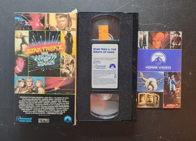 Vintage 1982 STAR TREK II The Wrath Of Khan VHS w/ Paramount Movie Insert