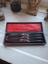 ancien coffret 6  couteaux de table  signé H.D LANGRES