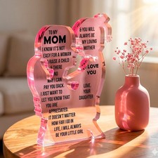 To My Mom Acrylic Plaque Gift from Daughter, Mother Daughter