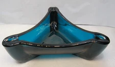 Vintage Viking Ashtray Blue Cigar 10"  Bluenique 60's MCM  (W39J)
