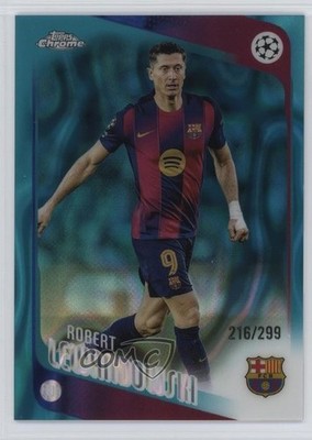 2025 Chrome UEFA Club Competitions Teal Lava Refractor Robert Lewandowski 1hm0