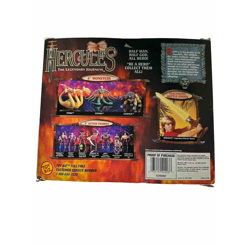 6-дюймовая фигурка монстра Echidna Hercules The Legendary Series игрушки KB в оригинальной коробке - Изображение 4 из 4