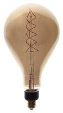 Light Bulb Grey 4w Funky Filament Pear LED G160 ES/E27 Smoked Prolite
