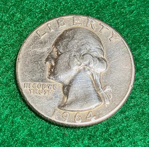 Quater No Mint Marks 1943, 1964 Silver CIRCULATED Condition 64 Look Fine