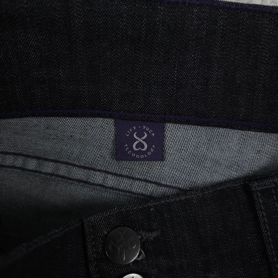 NYDJ Jean Shorts Womens 6P Dark Gray Black Bermuda Lift Tuck Stretch Denim 10" - Image 4 of 4