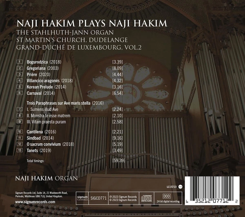 Naji Hakim Hakim Plays Hakim - Volume 2 (CD) Album (UK IMPORT) - Image 2 of 2