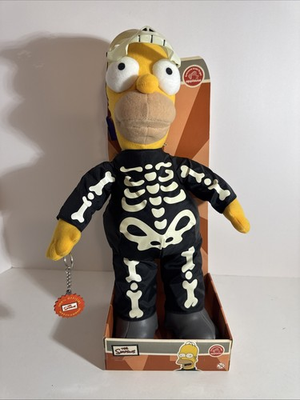 #ad #ad Applause 2003 Simpsons Halloween Skelly Homer Musicland Glow Doll 63759 New $39.99