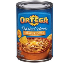Ortega Refried Beans, Traditional, 16 Ounce Pack of 12