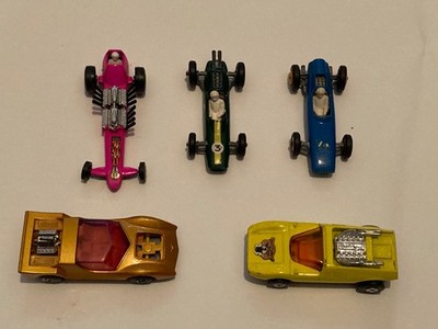 Vintage Lot of 5 Matchbox Cars BRM 52 Lotus 19 Dragster 64 Mod Rod 1 & More