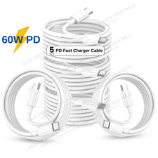 5Pack PD 60W Type C to USB C Cable For iPhone 16 15Pro 17 Air Fast Charging Cord