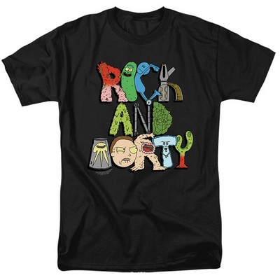 Rick And Morty - Illustrated Logo - Adult Men T-Shirt