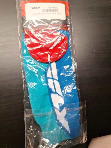 Calcetín Fly Racing MX Pro azul/rojo Lg/XL grueso 350-0401L - Imagen 2 de 4
