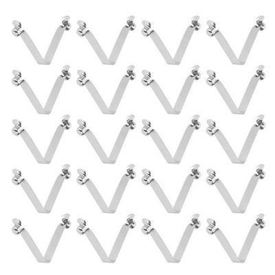 20pcs for 6x6x39mm Double Button Spring Clip Spring Springs with Hollow Head