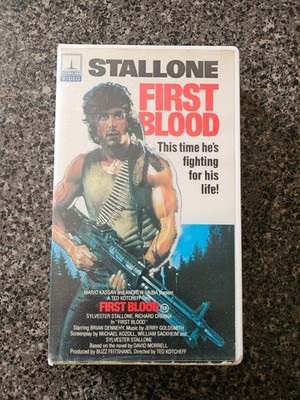 RARE 1982 First Blood Thorn EMI Video Clamshell VHS Rambo Stallone Tested