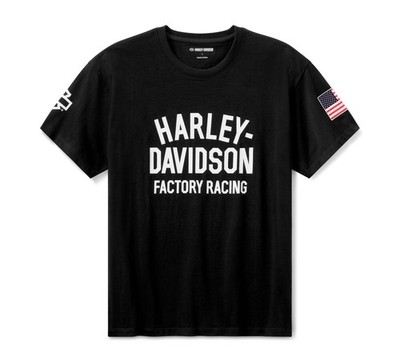 HARLEY-DAVIDSON Factory Racing Fast Johnnie Harley Black Herren T-Shirt Schwarz