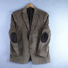 Lauren Ralph Lauren Mens Tan Corduroy Blazer Elbow Patches 46L Jacket