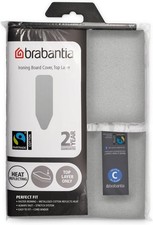 Brabantia Size C 124cm x 45cm Silver Metalized Ironing Board Cover + 2mm Foam