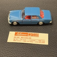 Schuco 1:66 - 805 Mercedes Benz 200 - Blue German Die Cast No Box