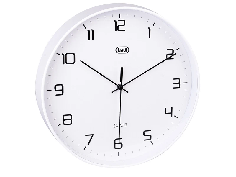 Orologio da Parete Rotondo con Lancette 25 cm TREVI Movimento Silenzioso SWEEP, fotografia 3 di 3