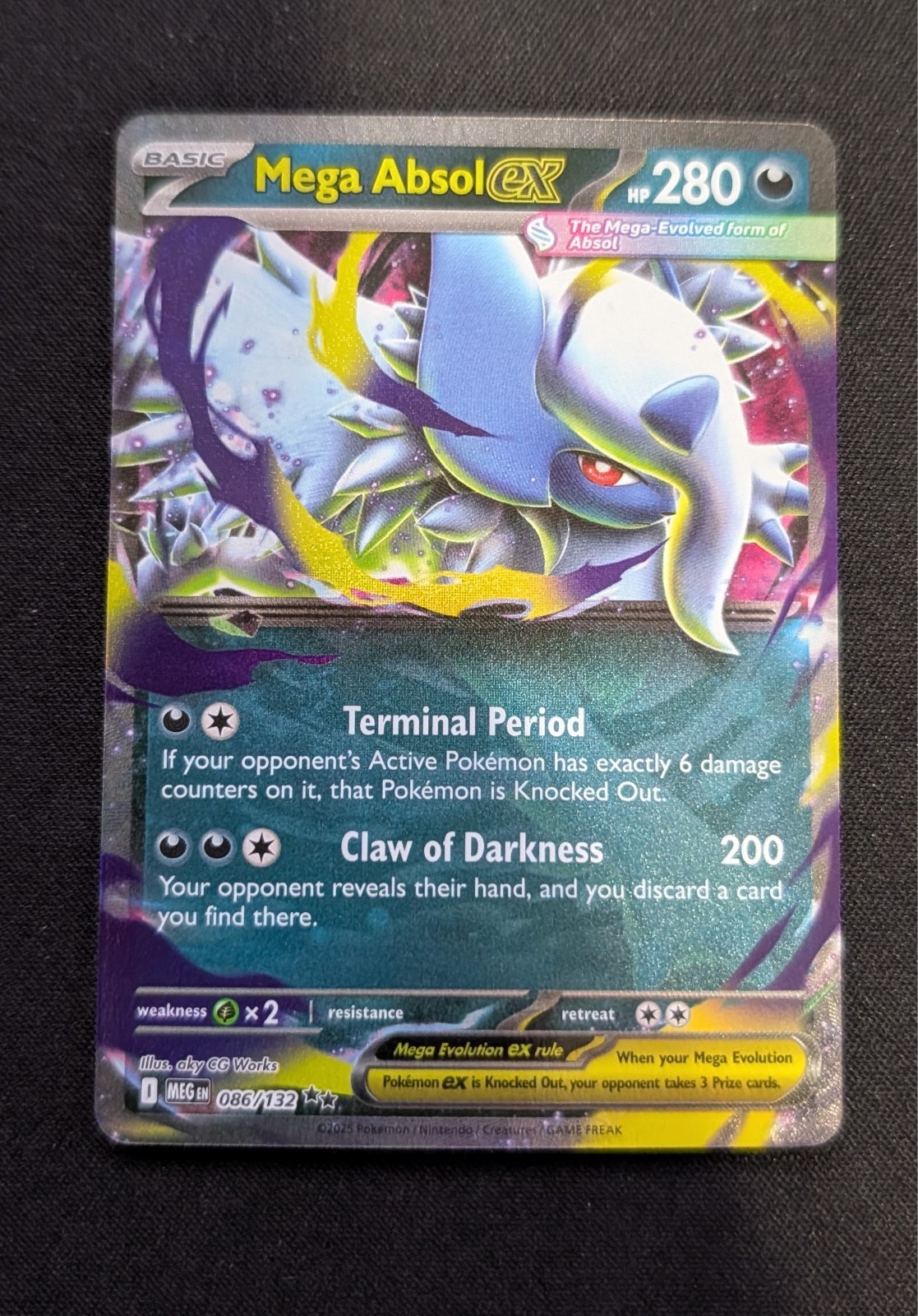 Pokemon TCG - Mega Absol ex - 086/132 - ME01: Mega Evolution - Double Rare (NM)