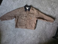VTG Men's Carhartt J10 CHT Blanket-Lined Trucker Jacket Regular 2XL