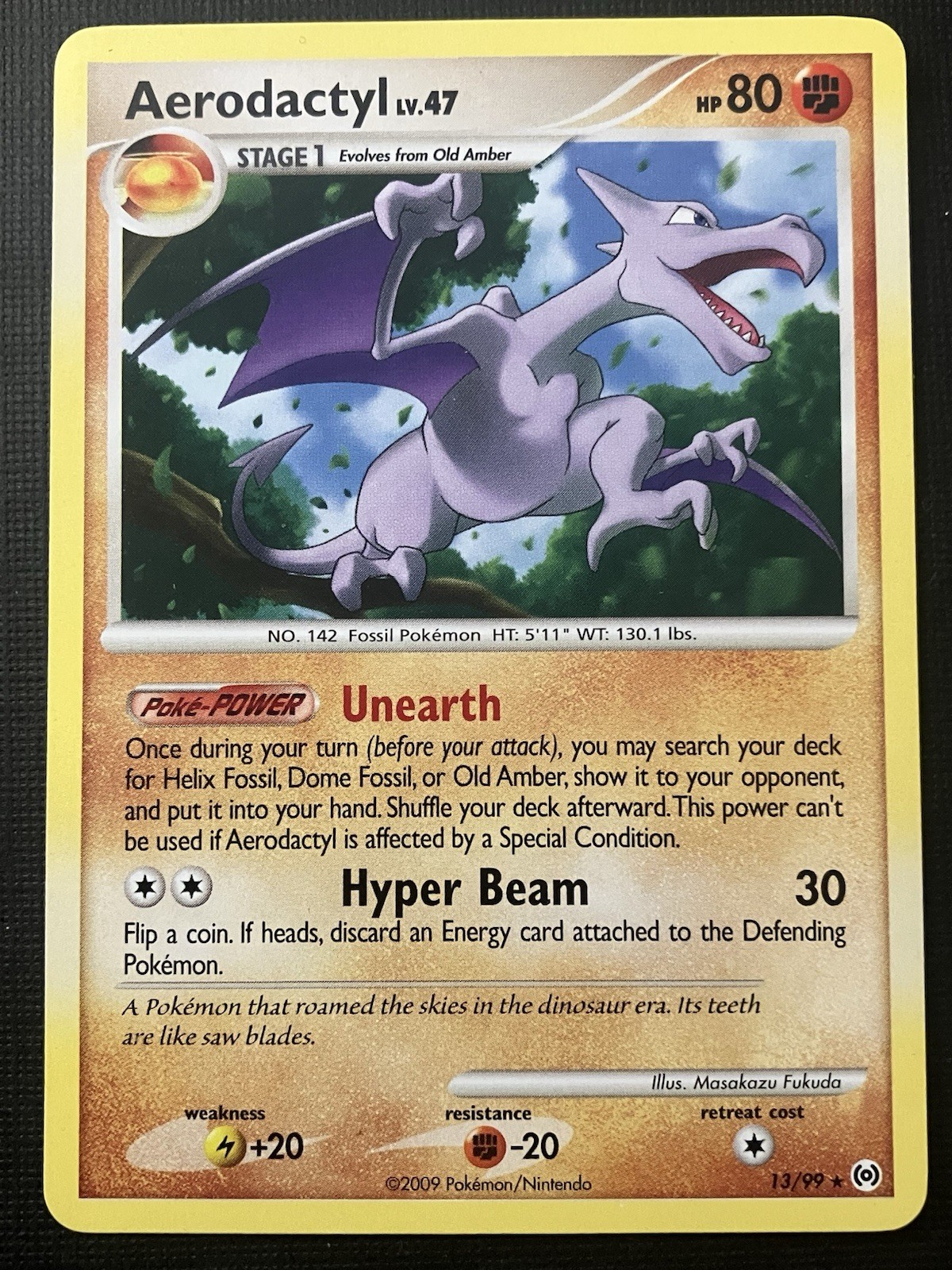 Aerodactyl 13/99 Pokemon Platinum Arceus 2009 Common LP