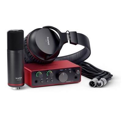 Focusrite Scarlett Solo Studio 4th Gen with CM25 MKIII & SH-450 - USB Interface