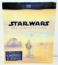 Star Wars Complete Saga Blu-ray 9 Disc Box Set Episodes I-VI Lucasfilm