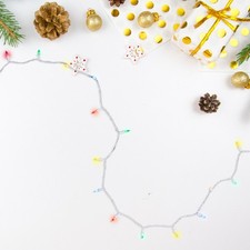 Northlight 35 Multi-Color LED Mini Christmas Lights 4" Spacing - White Wire