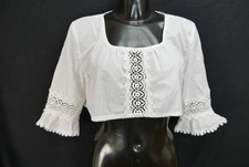 Size 46 dirndl blouse white blouse for dirndl diols cotton blend lace B11379