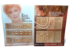 1986 Zales Jewelry Print Ad Wedding Anniversary Gifts Diamond Pearl Gold Sets